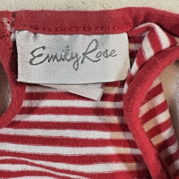 Emily Rose Watermelon Dress Girl's Red Striped Tutu Ribbon Bow Summer 2T - Picture 6 of 11